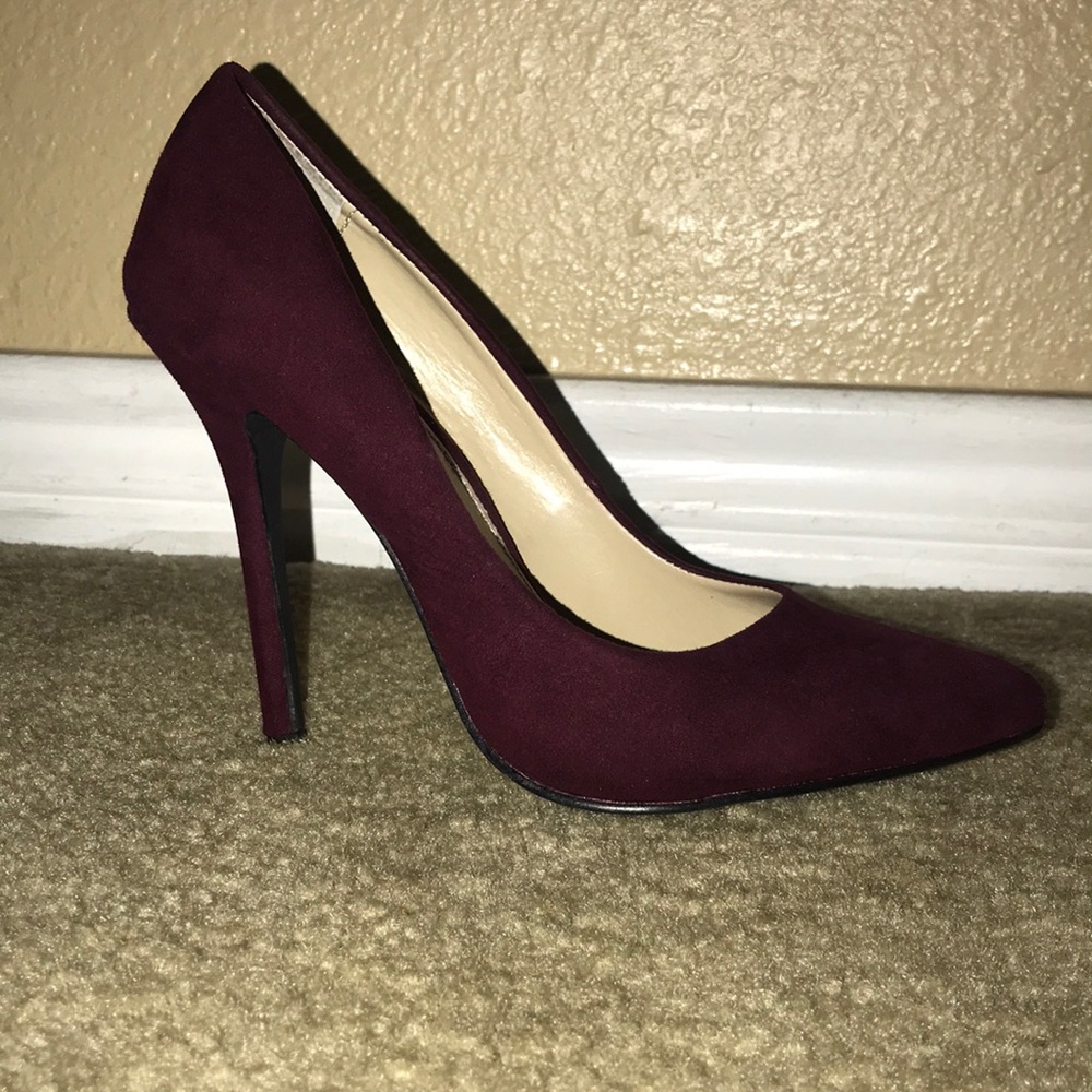Cathy Jean Wine Red Heels Size 5.5